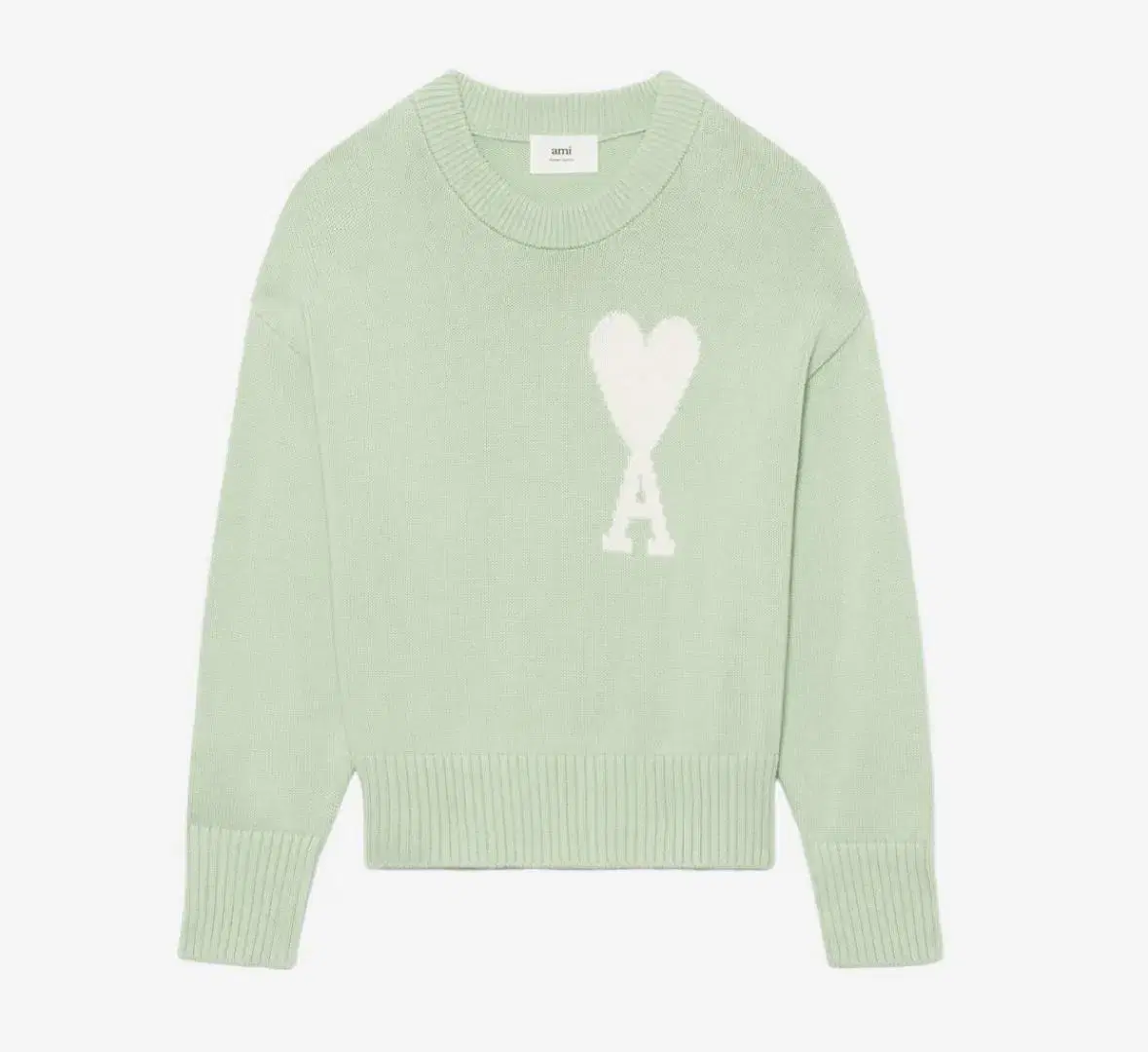 [XL] 22SS Army Big Heart Logo Oversized Knit Aqua Green Mint