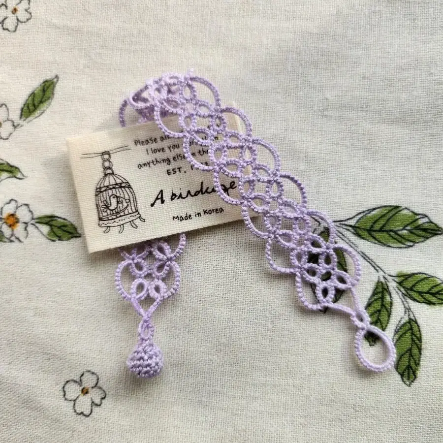 태팅레이스 팔찌 _ Lilac Lace Bracelet