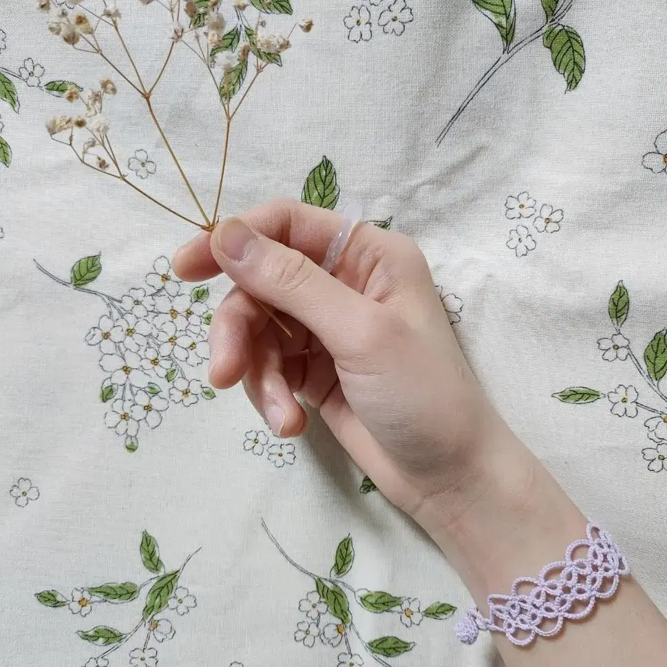 태팅레이스 팔찌 _ Lilac Lace Bracelet