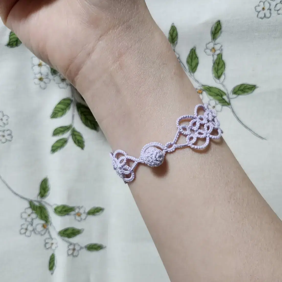 태팅레이스 팔찌 _ Lilac Lace Bracelet