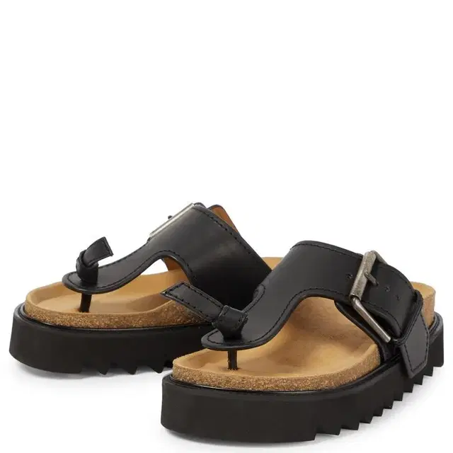 아크네스튜디오 Leather Platform Thong Sandals