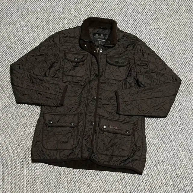 [ L ] Barbour 바버 브라운 퀼팅 자켓