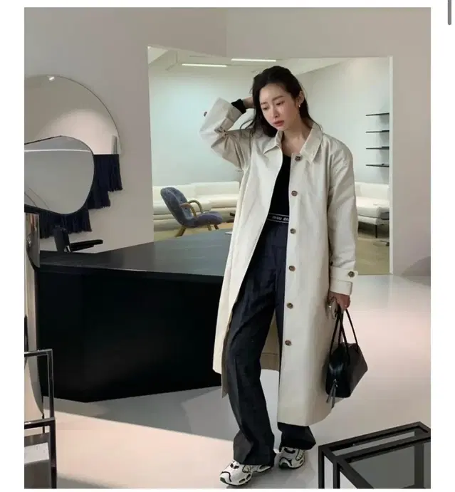 마리떼 프랑소와 저버 W MAC COAT ivory