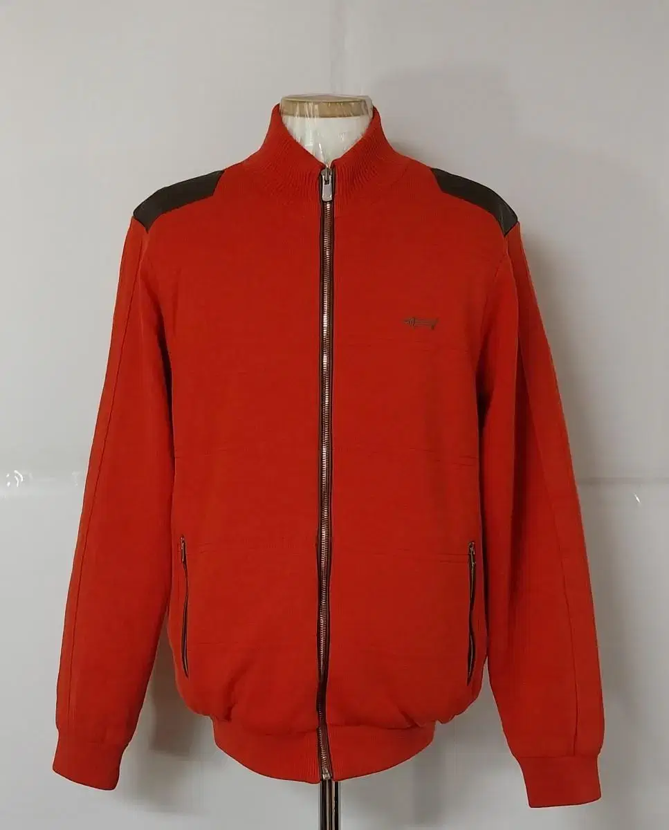 95~100)lew castell golfwear windproof knit zip-up jacket