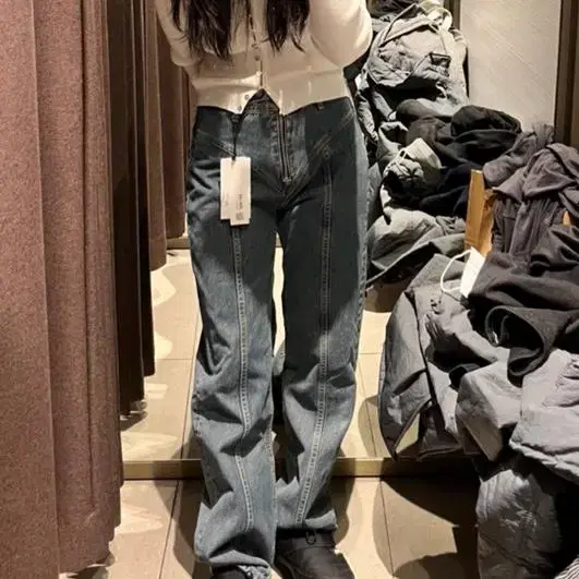 자라 스트레이트 핏 청바지 진 zara