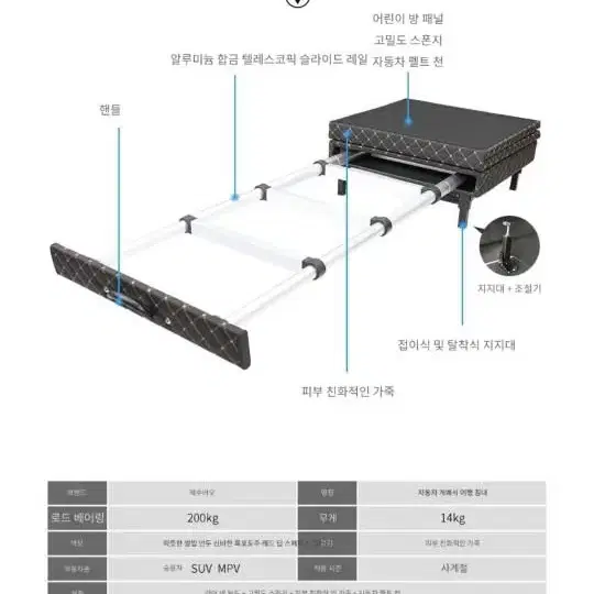 캠핑 차박매트  2개 6만원 슬라이이드식 차박 매트 전차종