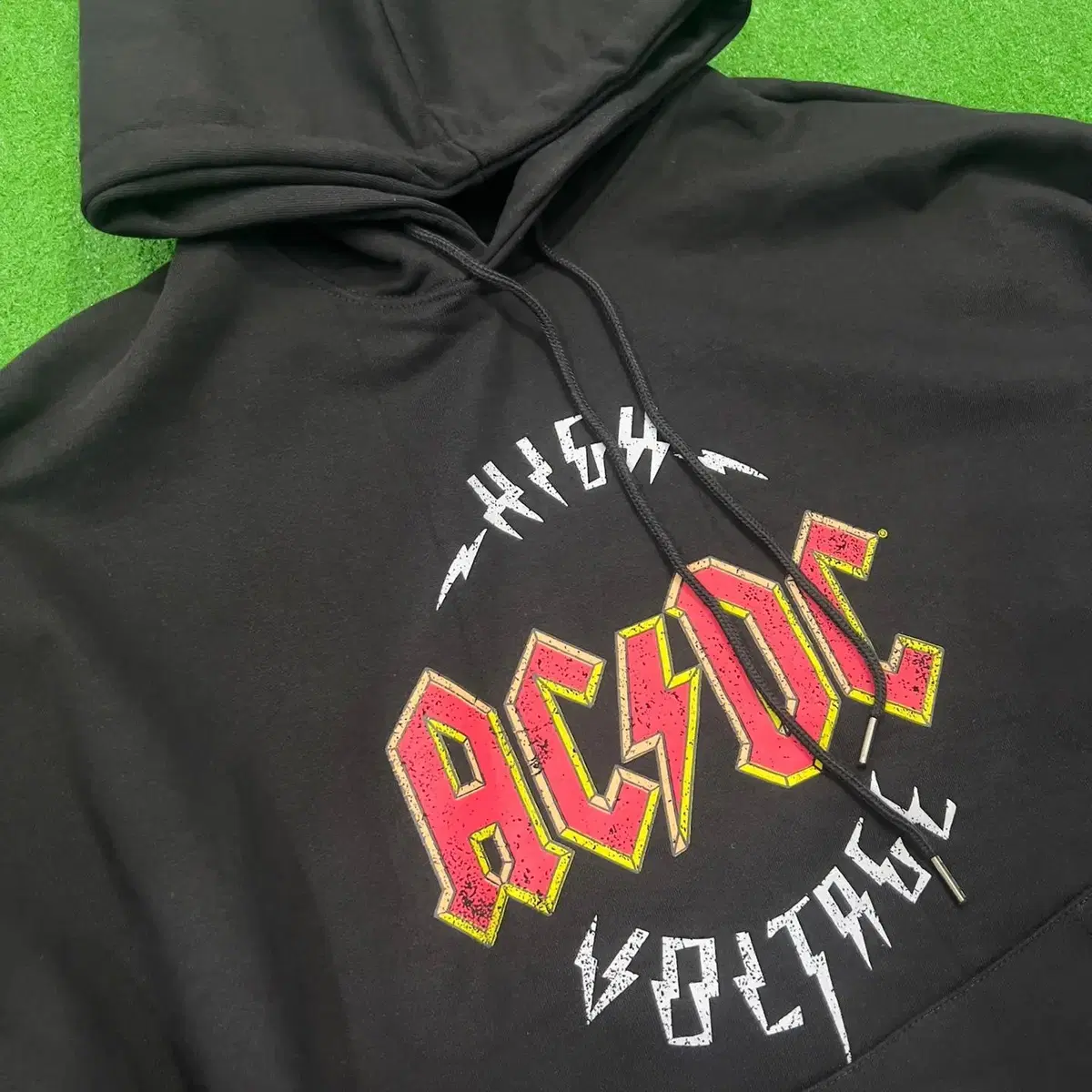 ACDC 남자 오버핏 헤비 후드티