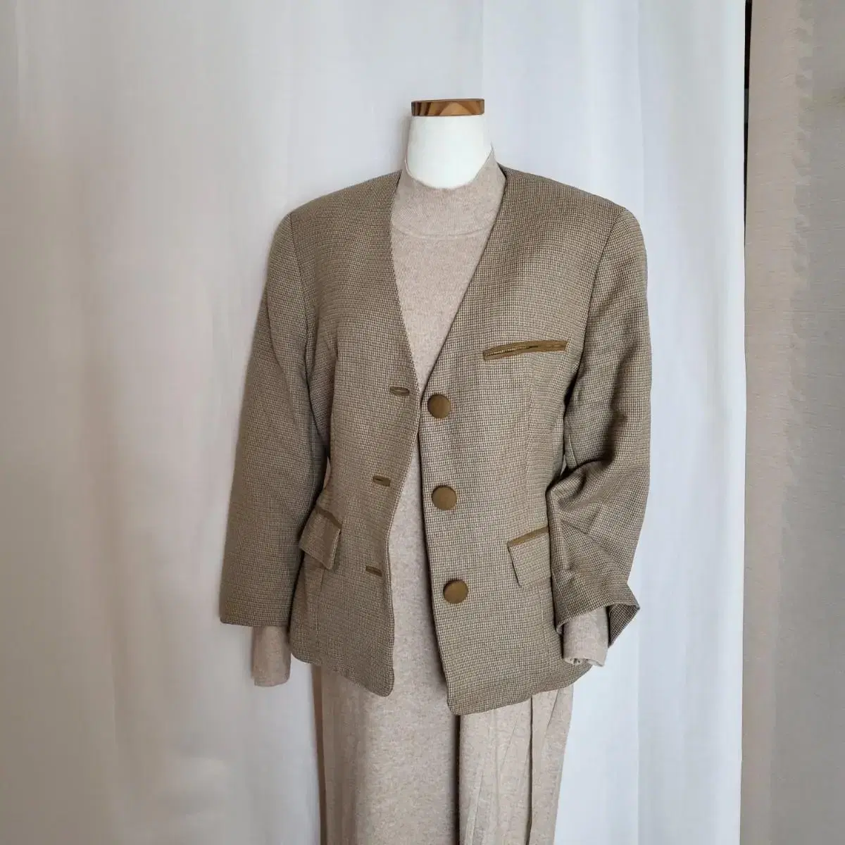 Vintage pattern jacket Wool jacket