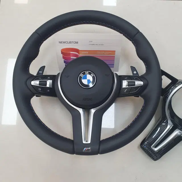 BMW M핸들 순정형 블랙가죽 (카본Y트림)