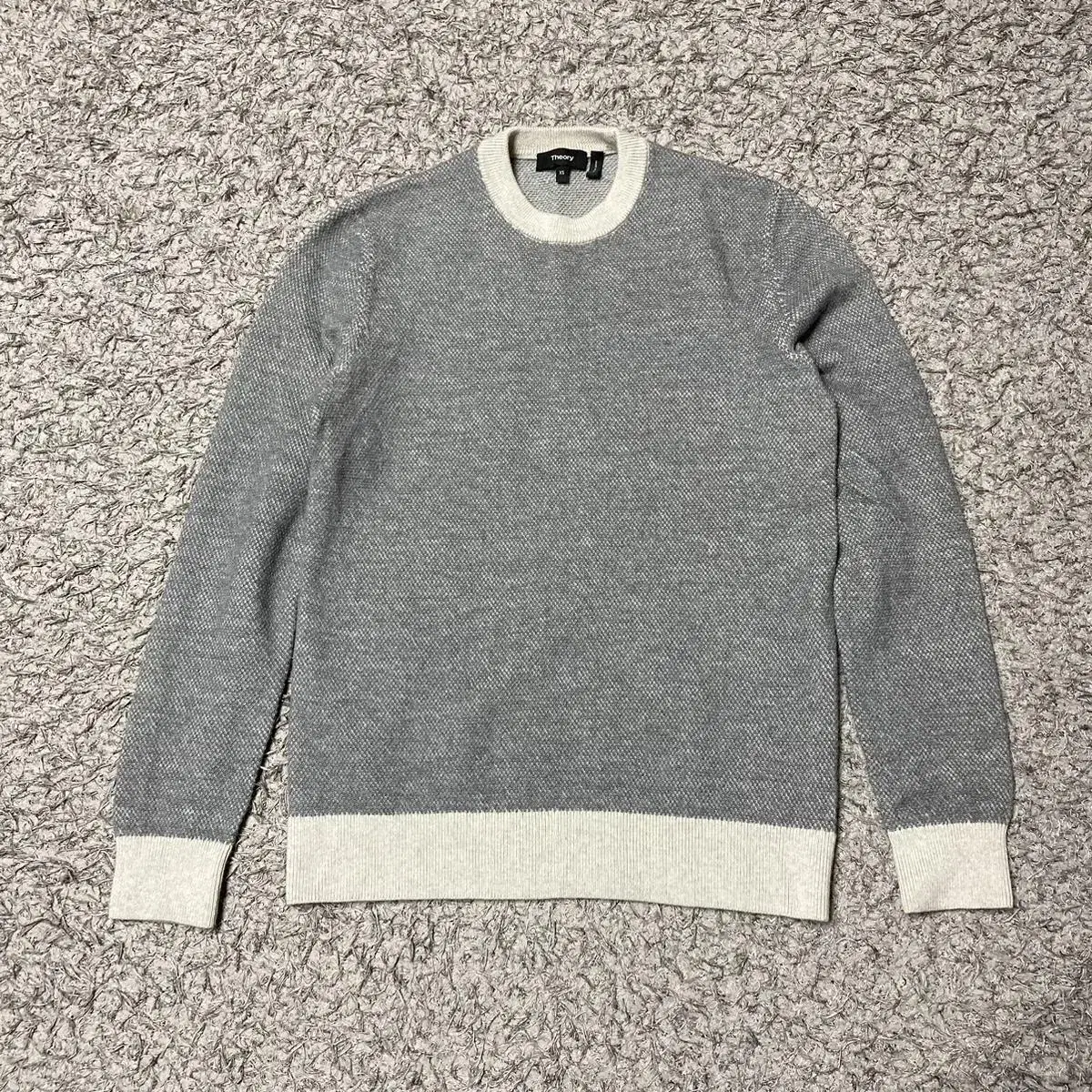 Terry crew-neck sweater