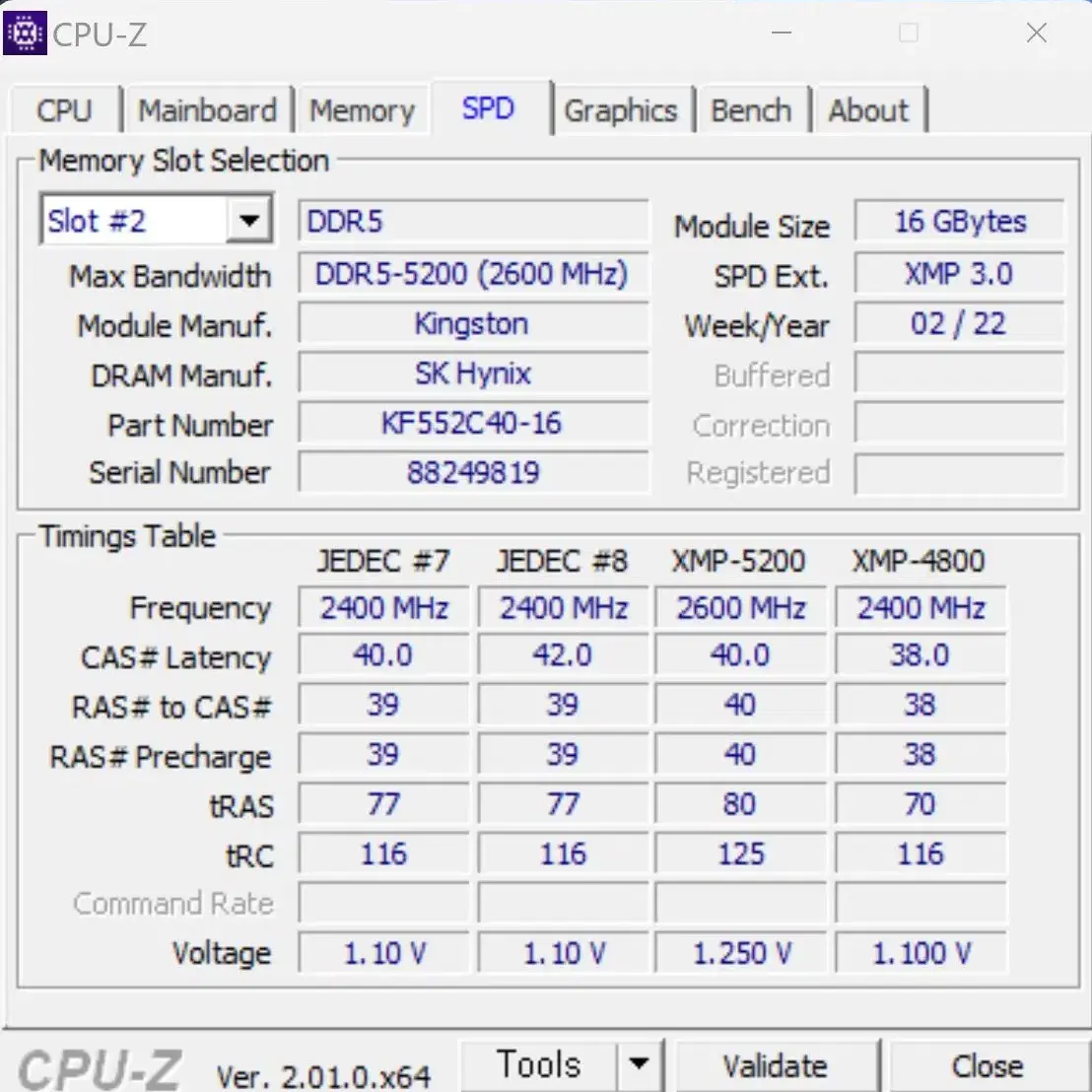 킹스톤 ddr5 16g 램(하이닉스)팝니다