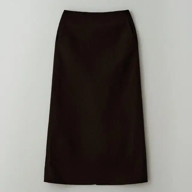 RRACE Wool Long Skirt_Dark Brown 미듐