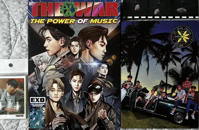 (일괄판매) 엑소 코코밥 앨범, 더 워 The war 앨범, 찬열 포카