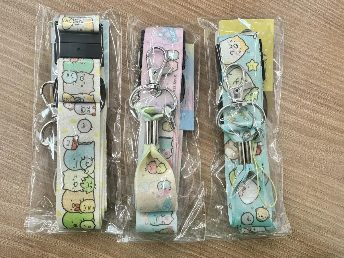 Sumikogurashi neck strap 3 pieces 2.5 cm wide