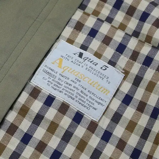 (착용컷) Aquascutum 싱글 트렌치 코트 (남성용 95)