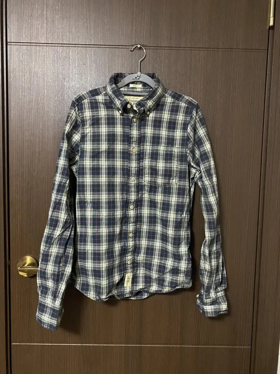 Abercrombie Check Shirt Navy S (95)