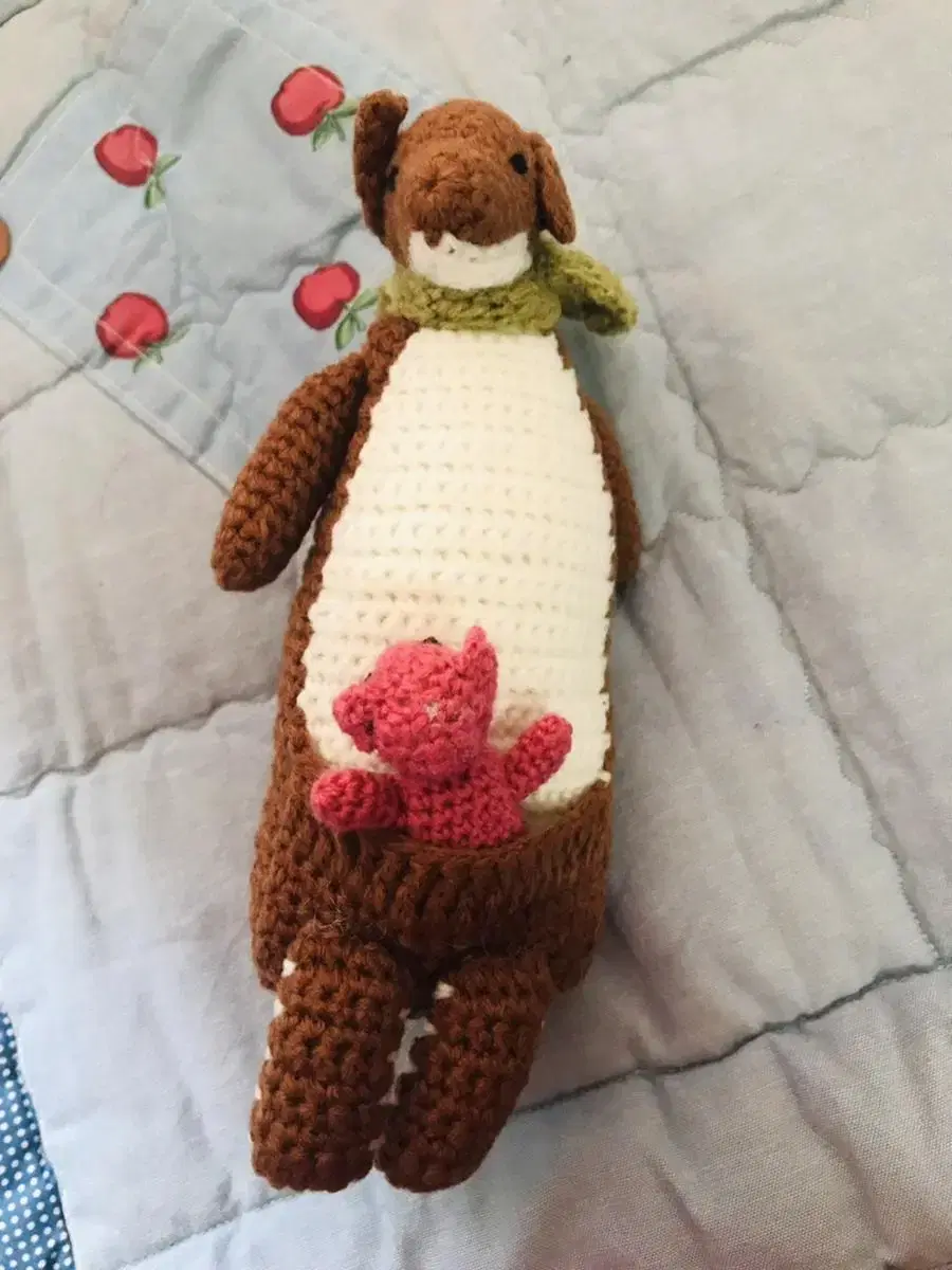 Japanese crocheted kangaroo doll