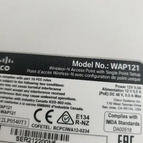 무선AP 장비 cisco wap121 wireless-n 박풀