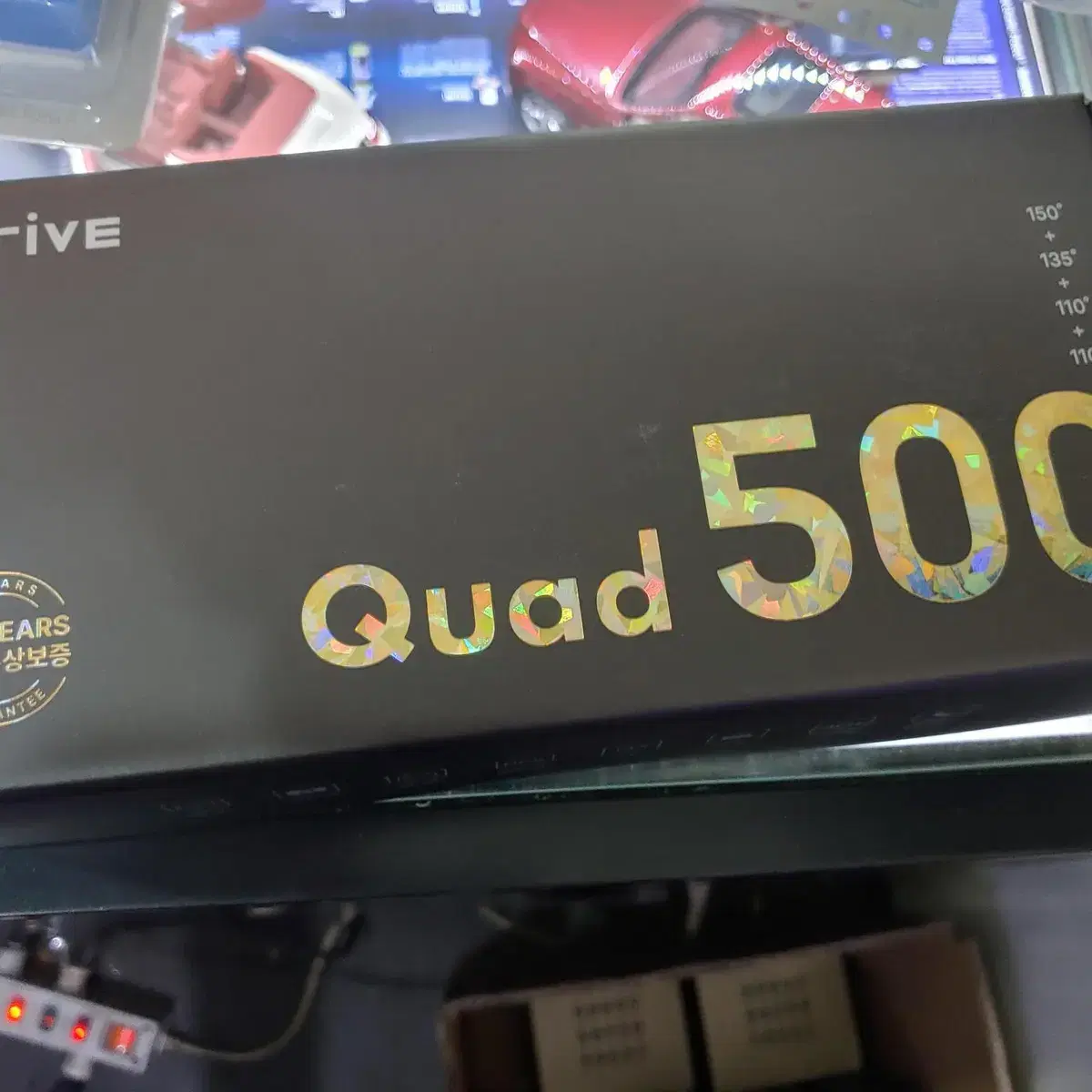 유라이브 4채널 블랙박스 Quad500 64g 실버/블랙