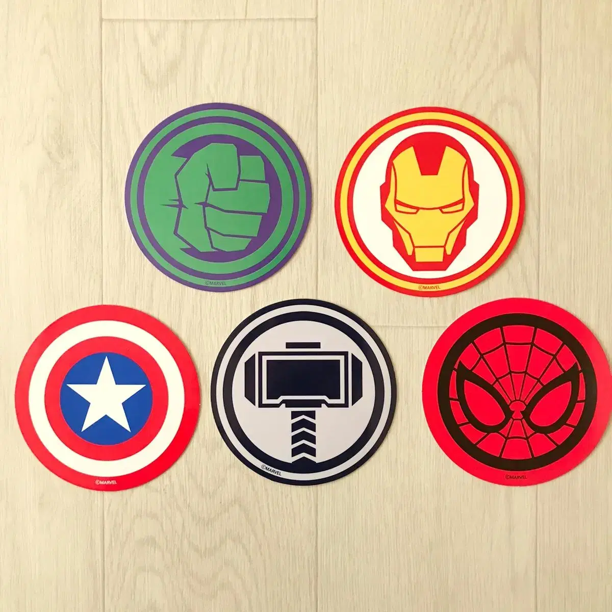 [5 pcs] 마블 Marvel 티코스터