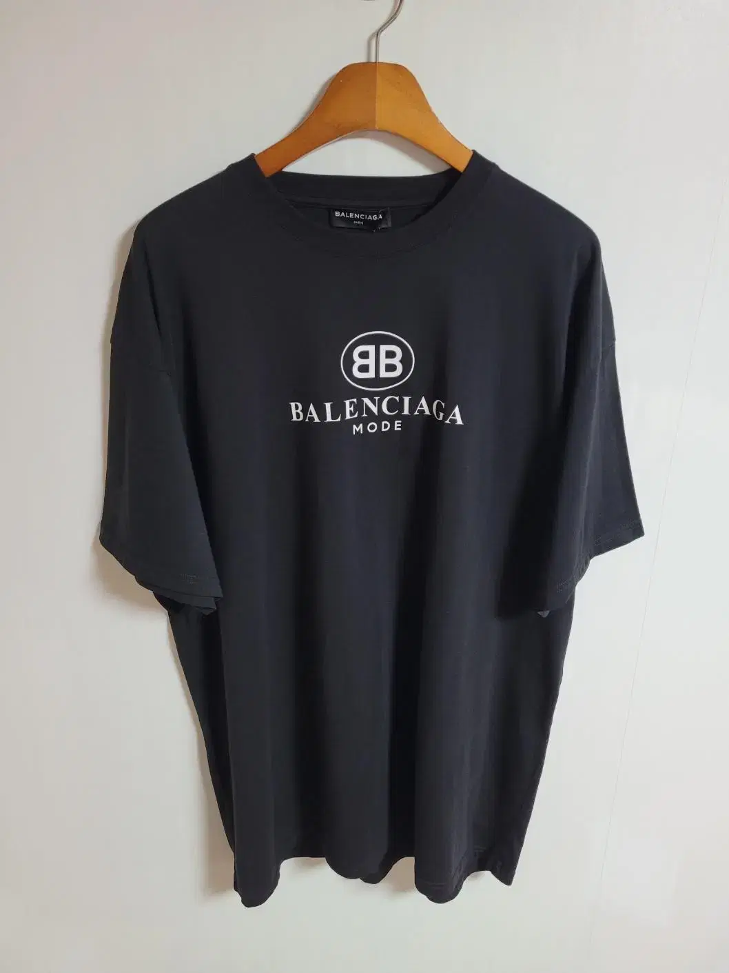 Balenciaga Black BB Logo Overfit Short Sleeve T-shirt M 508203 TYK23