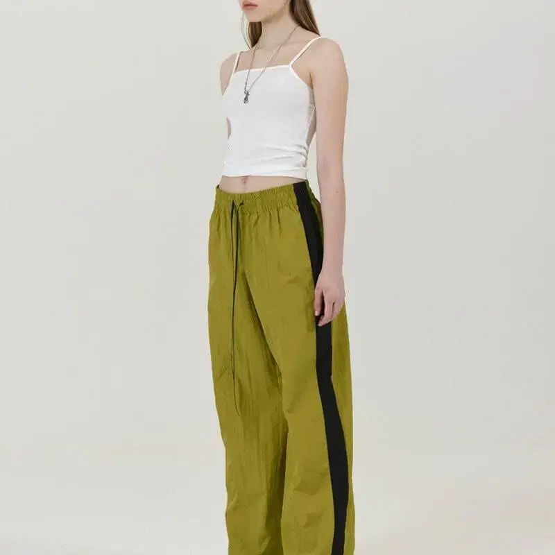 S/E/O NYLON TRIMMED PANTS OLIVE