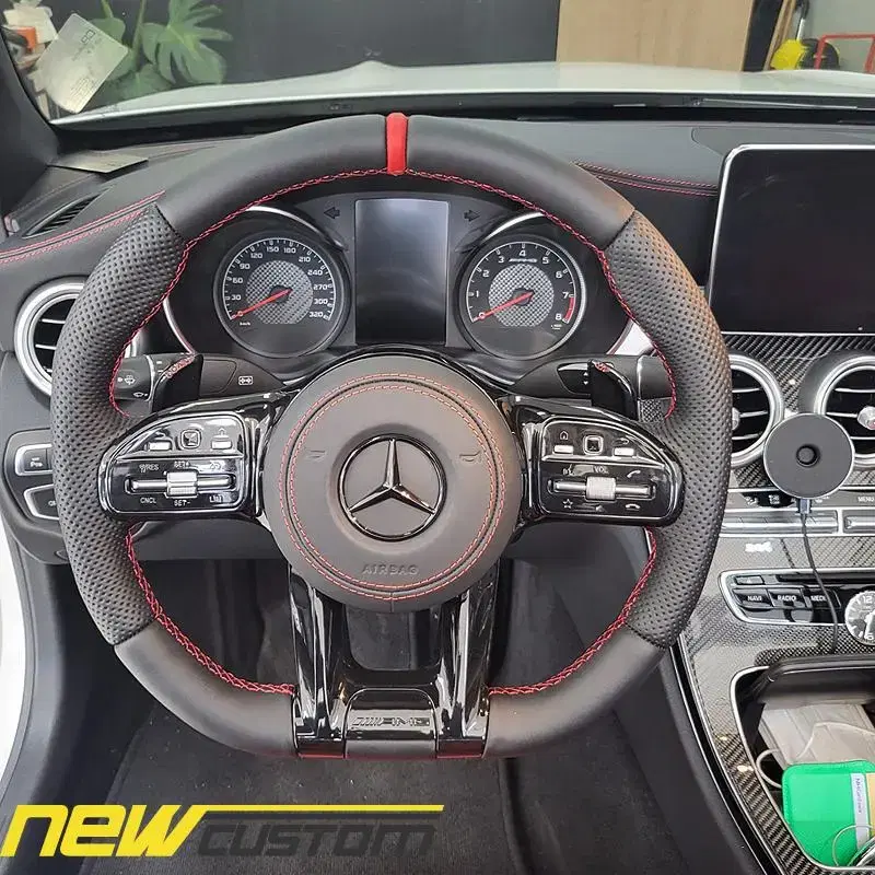 벤츠 핸들 1920 AMG 카본 레드 가공D컷