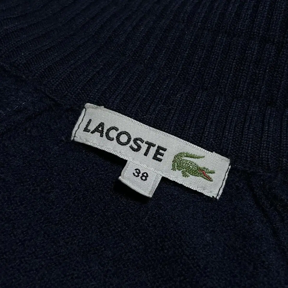 [ M ] Lacoste 라코스테 네이비 울 집업니트