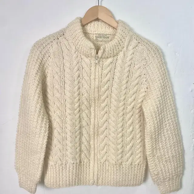 vintage handcraft mixpattern knit jacket