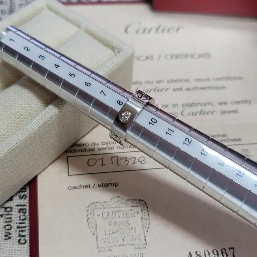 까르띠에 러브링 5.5mm 플래티늄 PT950 원다이아 49호 9호반지 사진 6