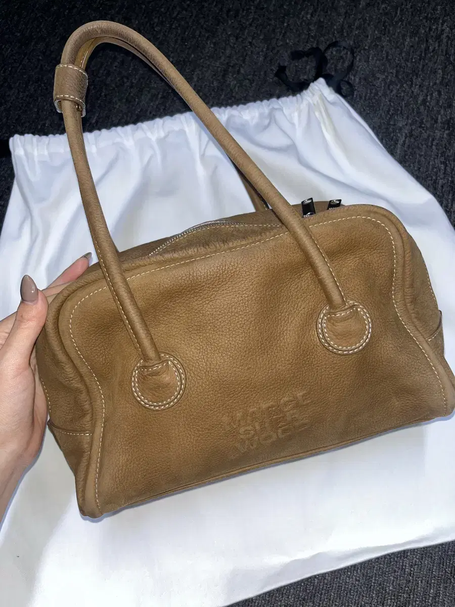 마지셔우드 soft tote chestnut nubuck 누벅 토트백