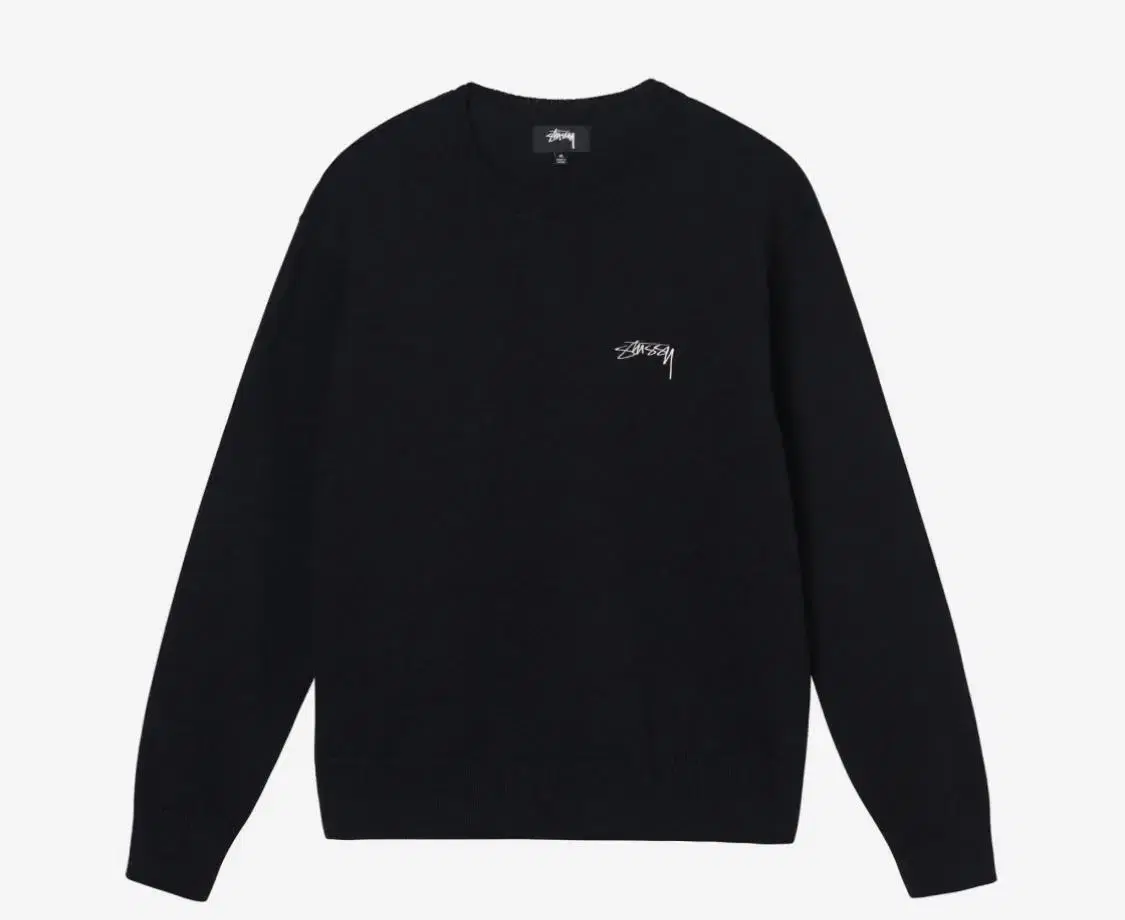 Stussy Care Label Sweater Black L for sale