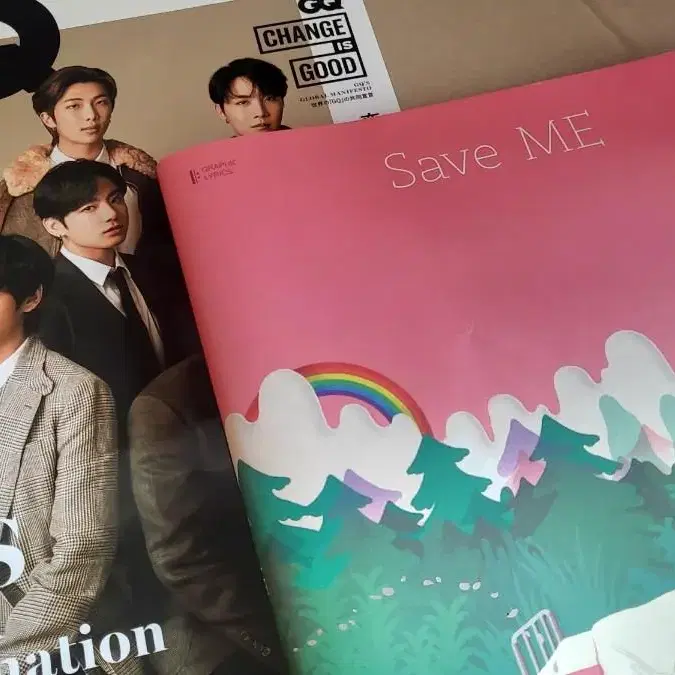 방탄소년단 bts GQ  일러스트가사집 save me