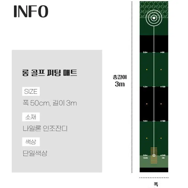 [무료배송] 골프 퍼팅 연습매트 저소음 퍼팅매트 실내연습매트 그린