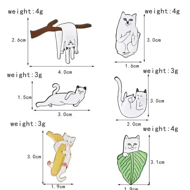 다드림.새상품]느긋한 고양이 뱃지 6종세트