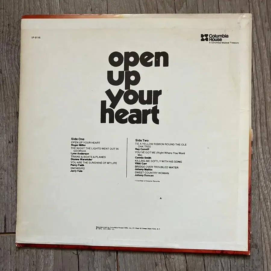 Open up your heart LP 미국반