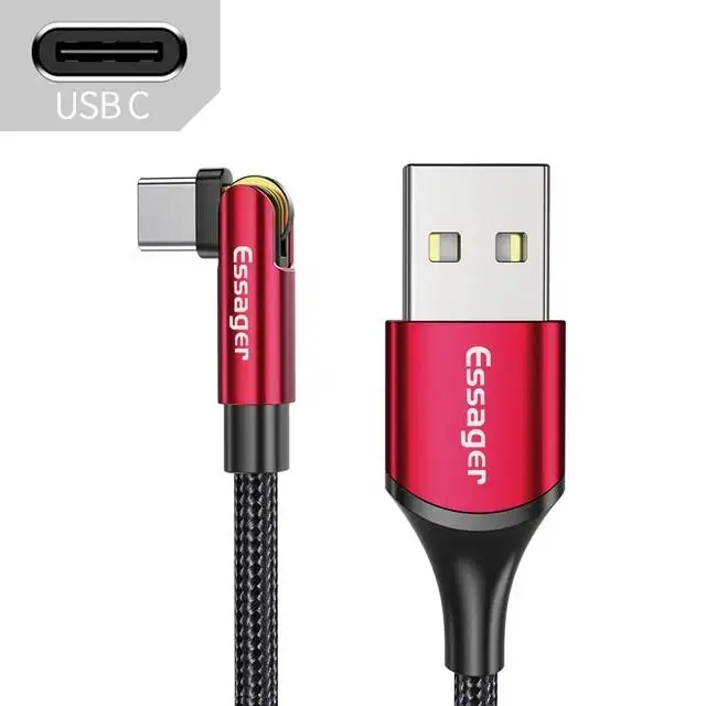 고속충전케이블 Essager 3A USB-타입C 180도 회전 케이블