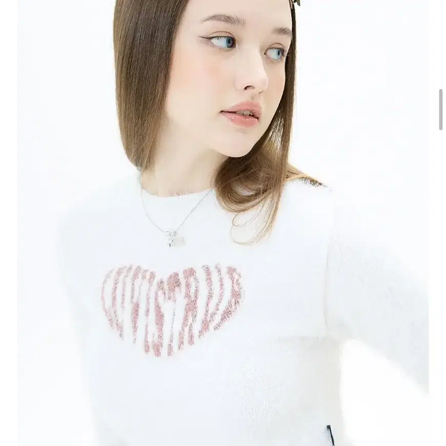 MZ HEART ANGORA KNIT(IVORY)