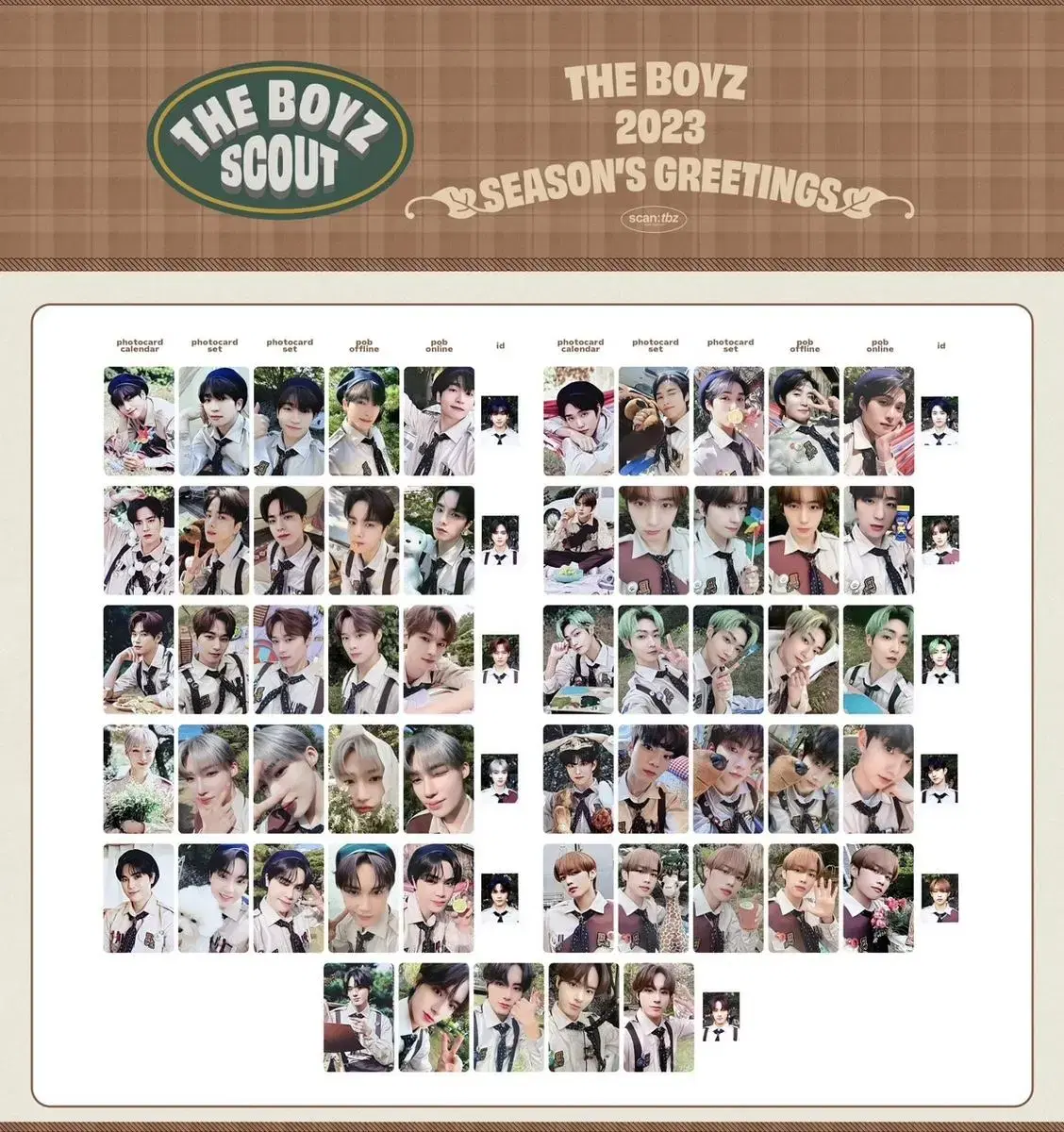 The Boyz season's greetings seasons greetings Derby 5 kit photocard Photocard buncheol WTS