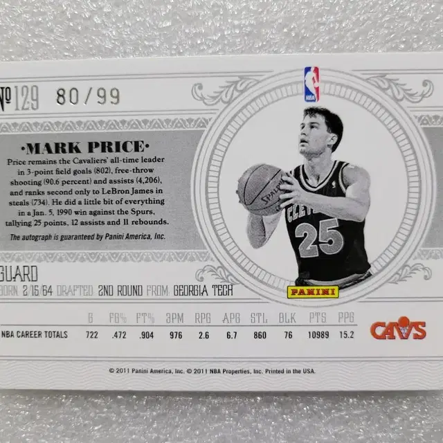 NBA National Treasures Auto Mark Price