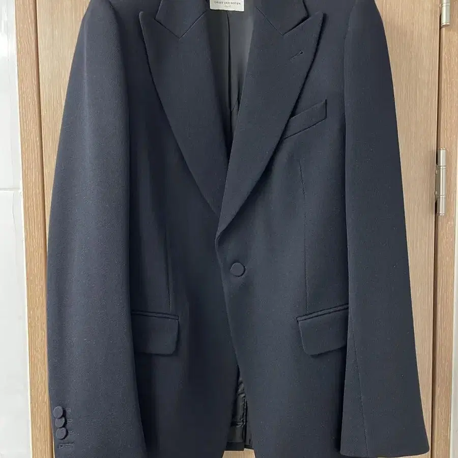 DRIES VAN NOTEN Black Twill Blazer