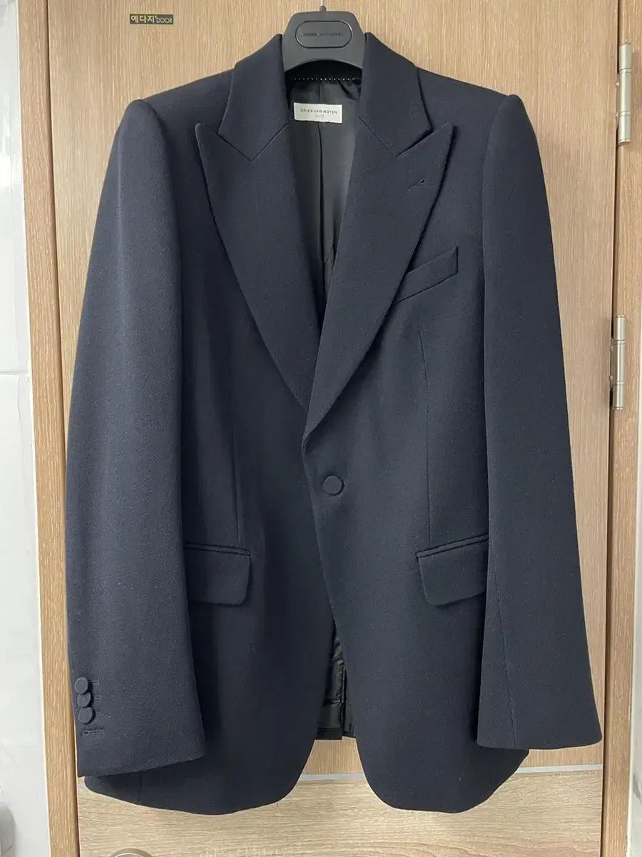 DRIES VAN NOTEN Black Twill Blazer