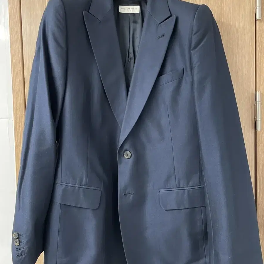 DRIES VAN NOTEN Navy Cotton Suit