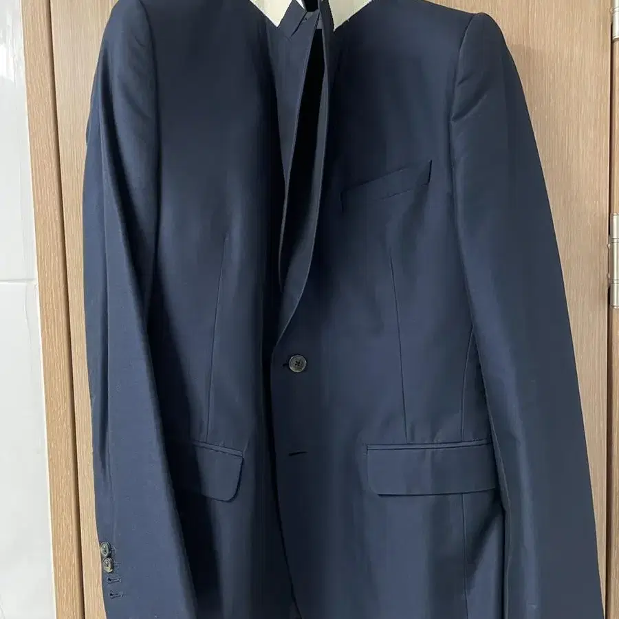 DRIES VAN NOTEN Navy Cotton Suit