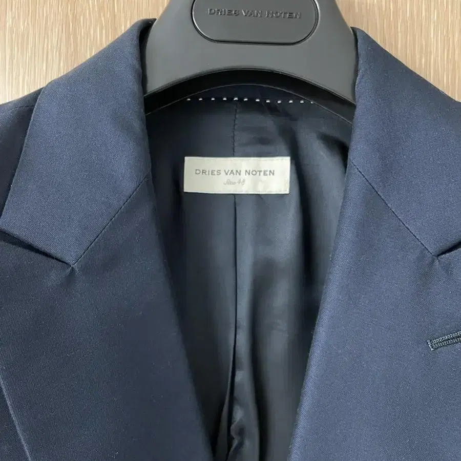 DRIES VAN NOTEN Navy Cotton Suit