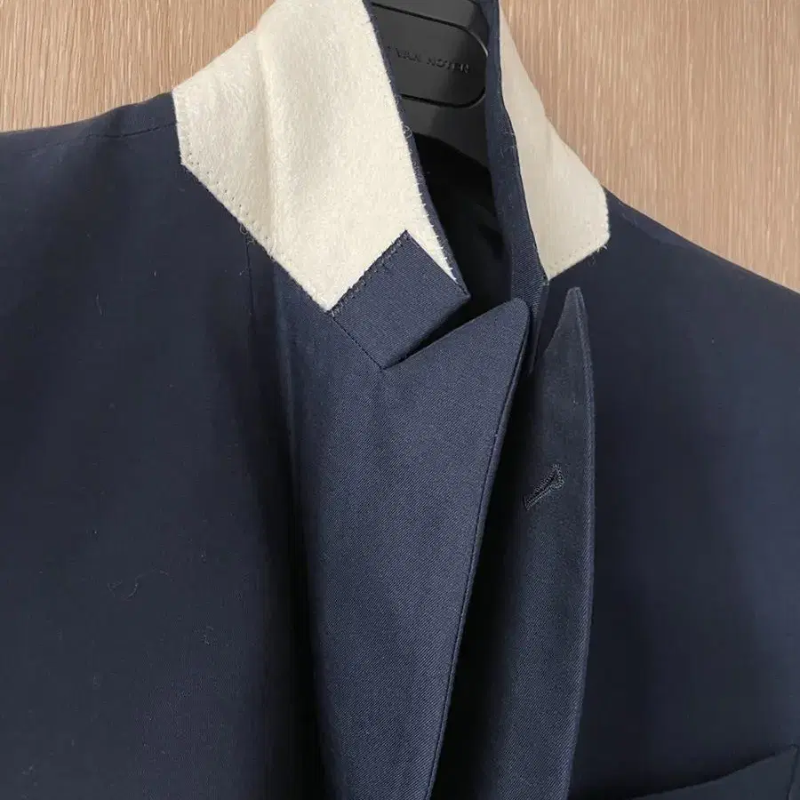 DRIES VAN NOTEN Navy Cotton Suit