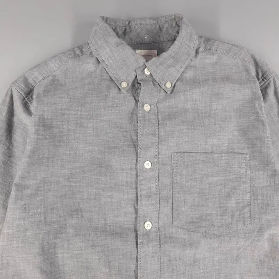 GAP 갭 멜란지그레이 원포켓 코튼 버튼다운 셔츠  SIZE M