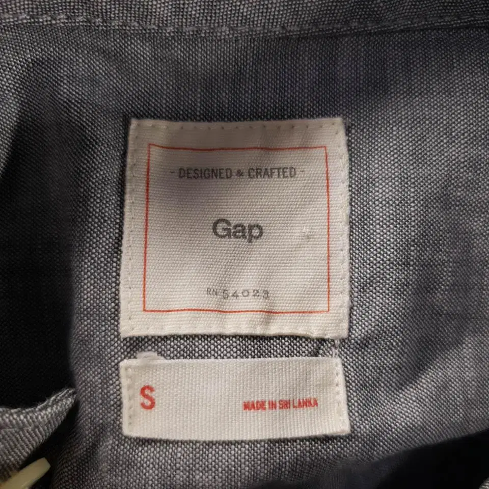 GAP 갭 멜란지그레이 원포켓 코튼 버튼다운 셔츠  SIZE M