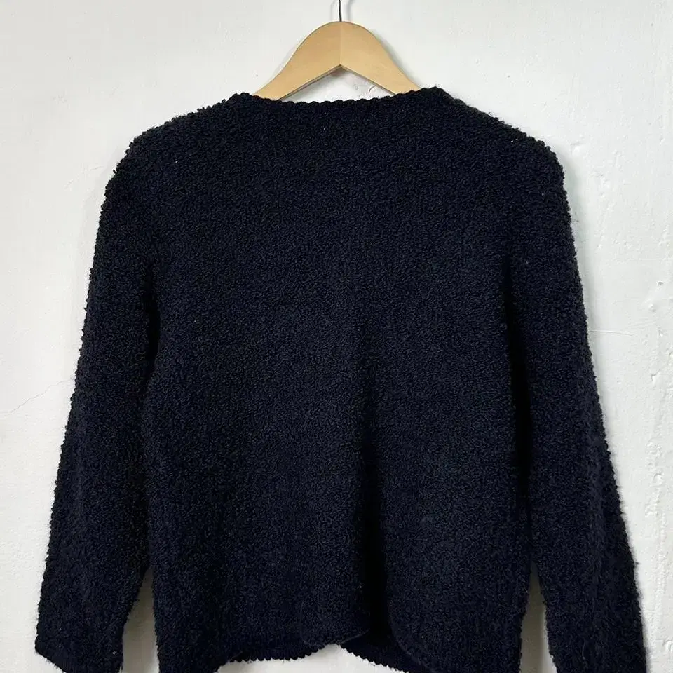 vintage boucle navy cardigan jacket