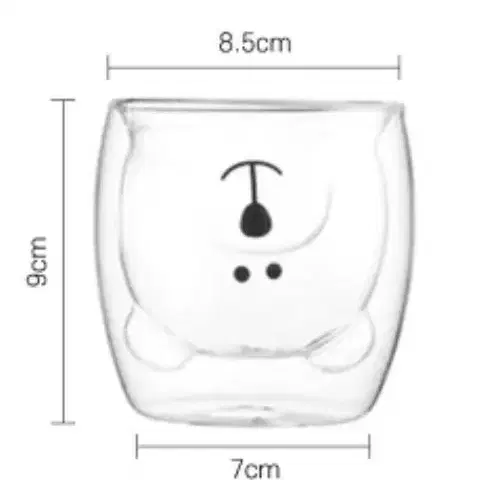 곰돌이 내열유리컵